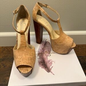 Jessica Simpson Dany Platform Sandals | Natural Cork | 9M | NWT